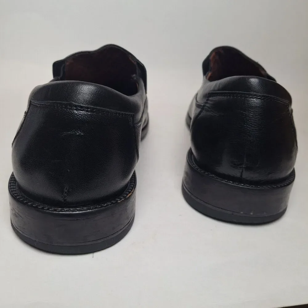 Johnston Murphy Sheepkin Y2k Square Toe Black Leather Slip-on Loafer Brazil 11M